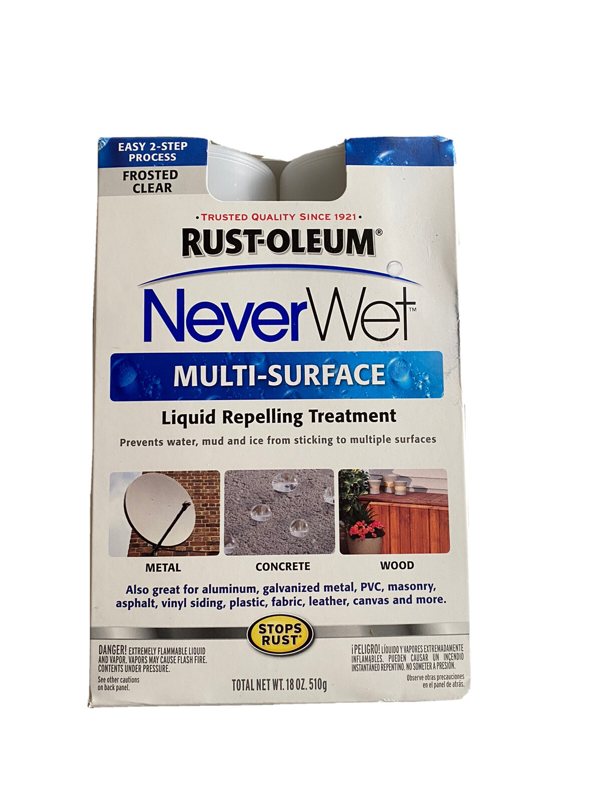 Never Wet Rust-Oleum 18 oz NeverWet Multi Purpose Protector Spray Kit Waterproof