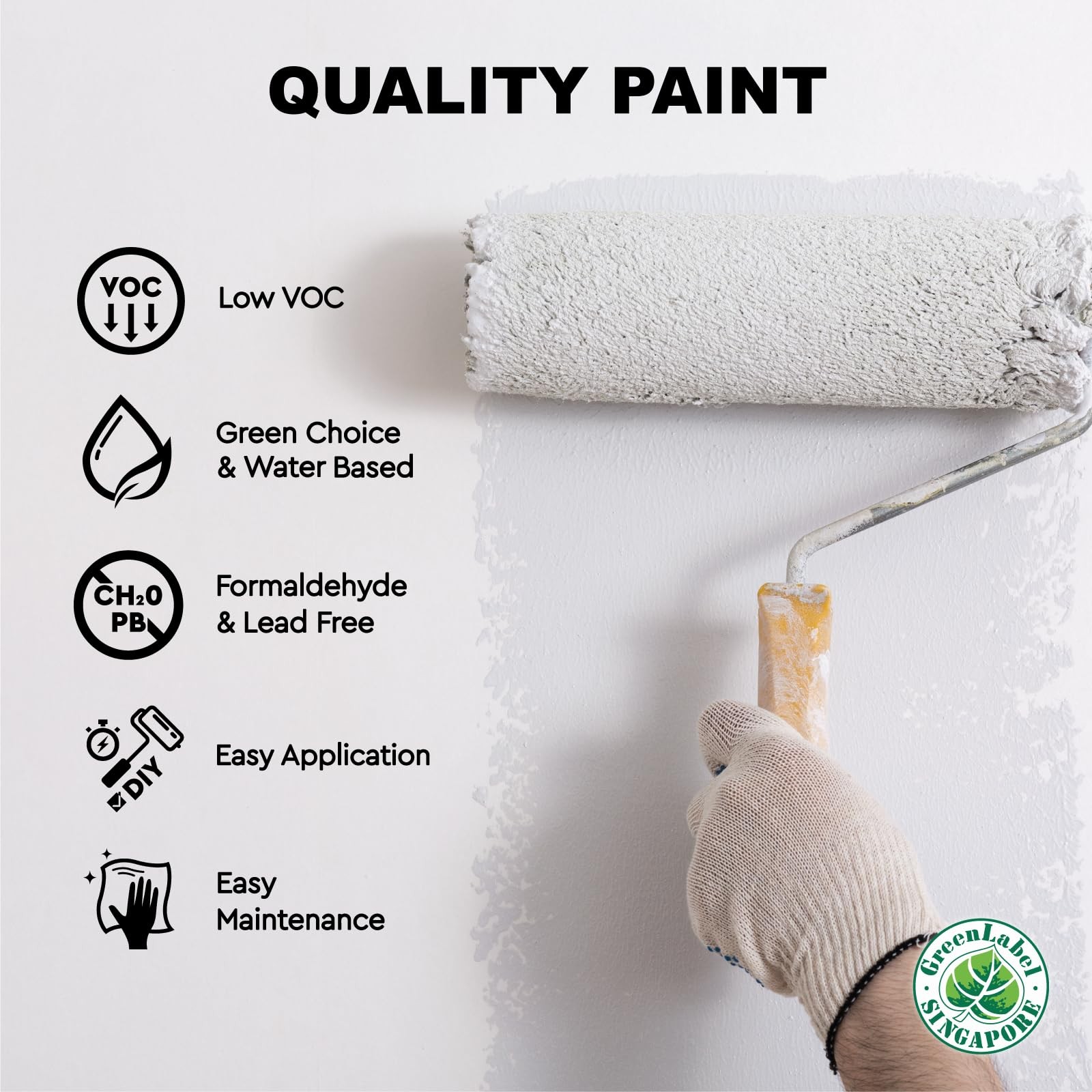 SUZUKA Strato Texture Limewash Effect Matte Wall Paint SCT-311 Dove White