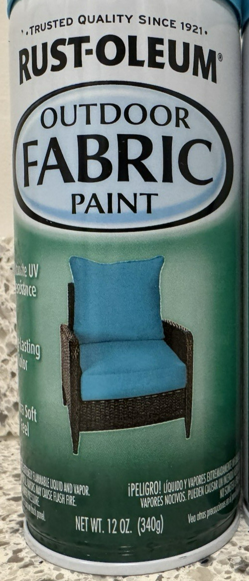 12-ounce Can Rust-Oleum Outdoor Fabric Spray Paint – Turquoise – NEW