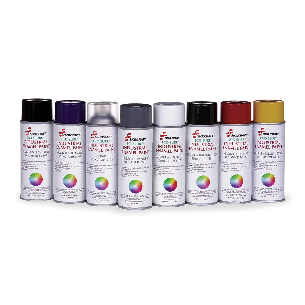 ABILITY ONE 8010-01-331-6105 Spray Paint,White,11 oz. 5MN08