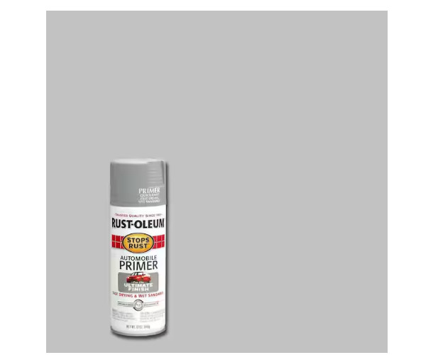 Stops Rust Light Gray Flat Automotive Primer Spray 12 Oz.