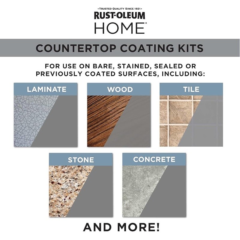 Countertop Coating Kit Stain Resistant Easy 2-Step Fast Dry Durable 32oz New