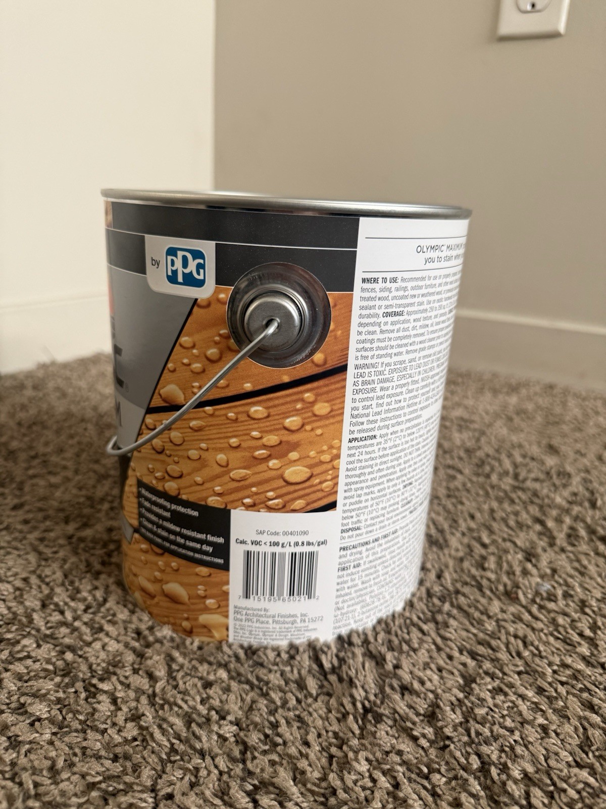 Olympic 56502A/01 Maximum Stain & Sealant in One, Transparent, Honey Gold