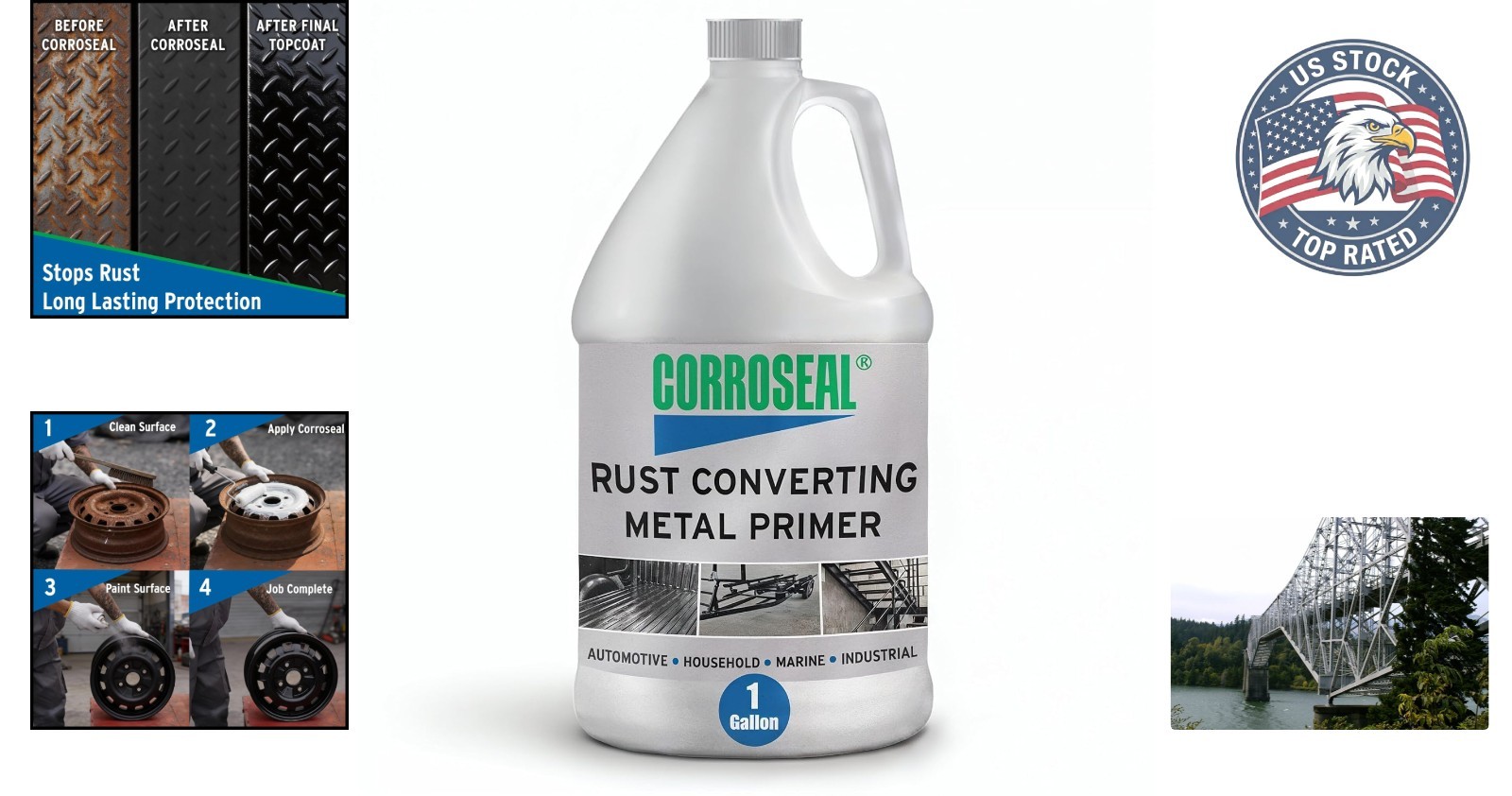 Elite Water-Based Rust Converter & Metal Primer – 1 Gallon, Non-Toxic Solution