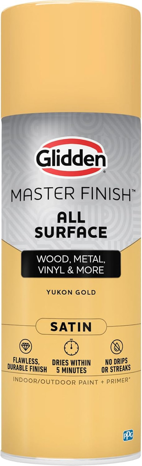 Master Finish 12 Oz. Satin Yukon Gold Interior/Exterior All Surface Spray Paint