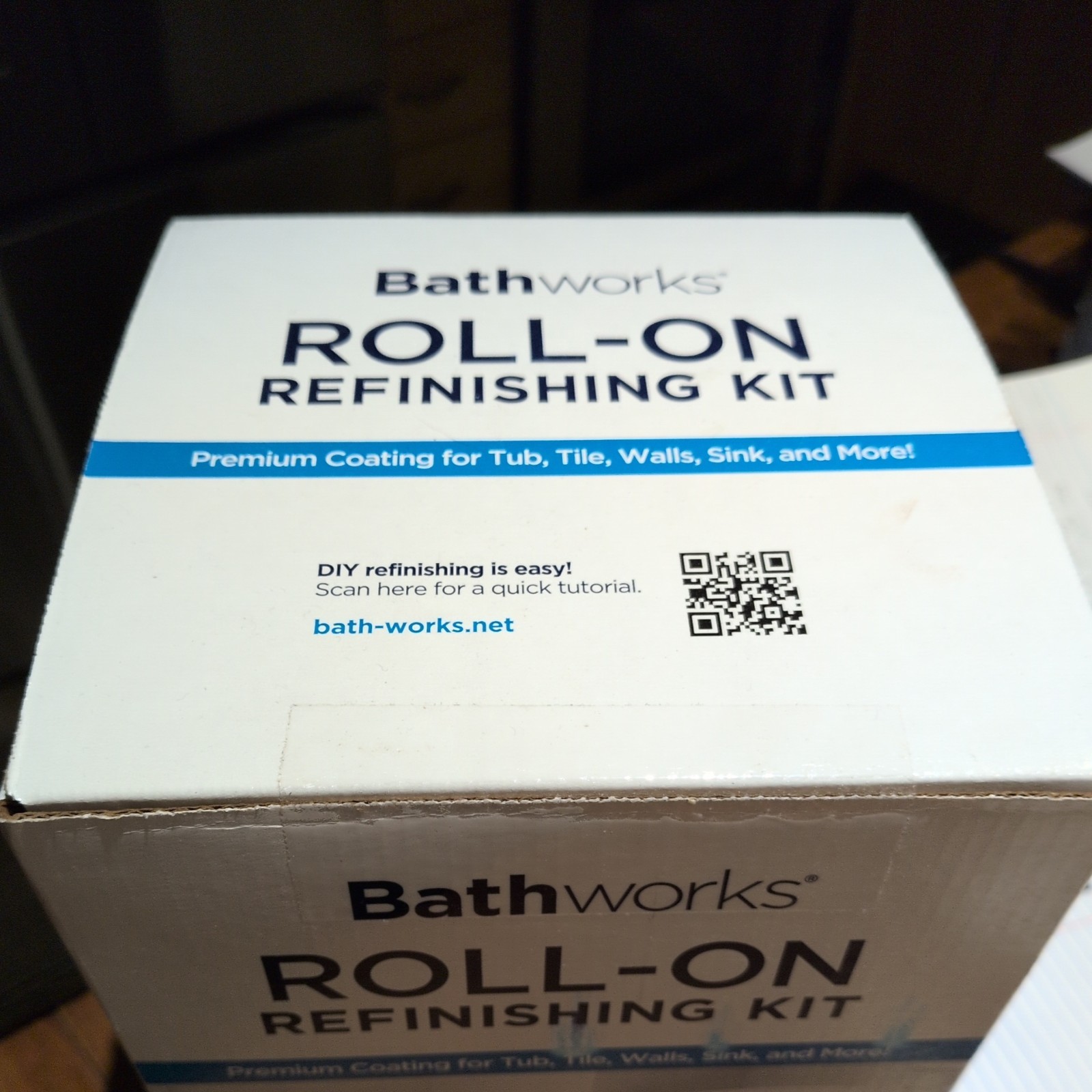 Bathworks Quick-Dry Roll-On Refinishing Kit – 22 fl oz, High Gloss White
