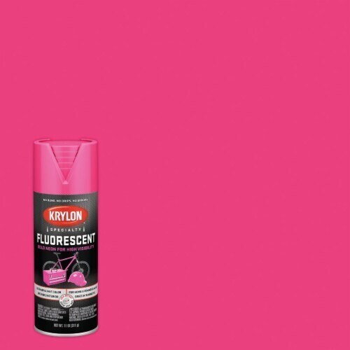 Krylon Fluorescent ~ Cerise ~ Spray Paint 11 oz Neon Pink High Visibility 3105