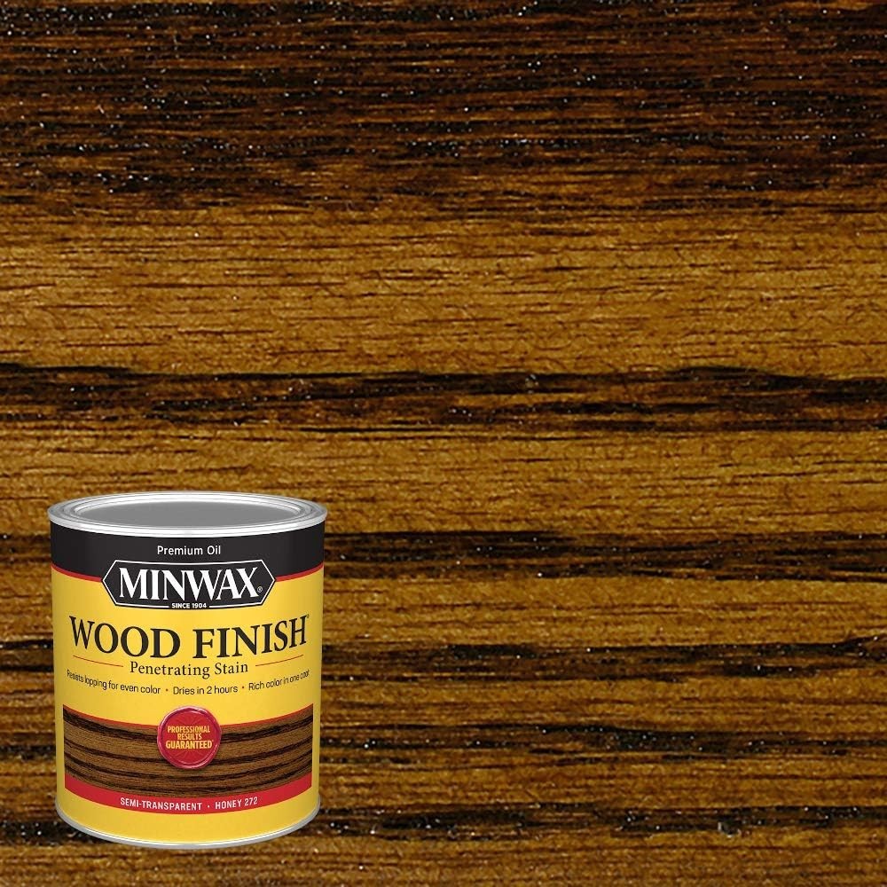 Honey Wood Stain – Rich Oil-Based Finish for Interior Wood Projects, 1 Quart