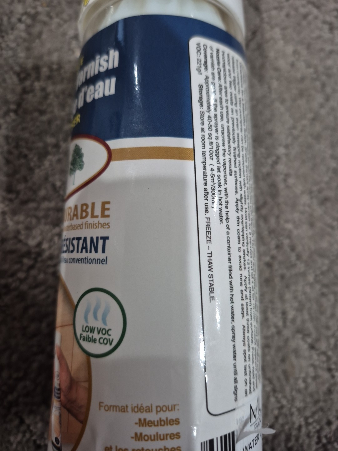 Saman Waterbased Flat Varnish 2x Durable Spray Protects Decorative Surfaces A8