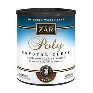 Aqua ZAR 34412 Polyurethane, Liquid, Antique Crystal Clear, 1 qt, Can