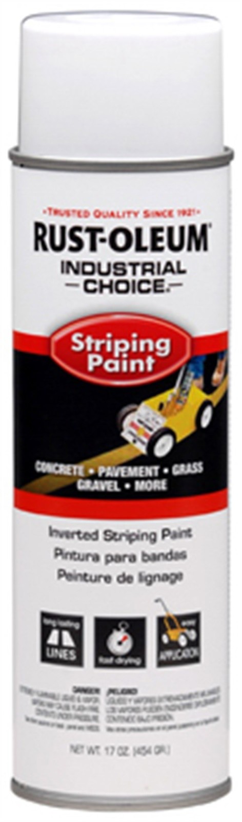 Rust-Oleum 1691838 White Flat/Matte Inverted Striping Paint 18 oz. (18-pack)