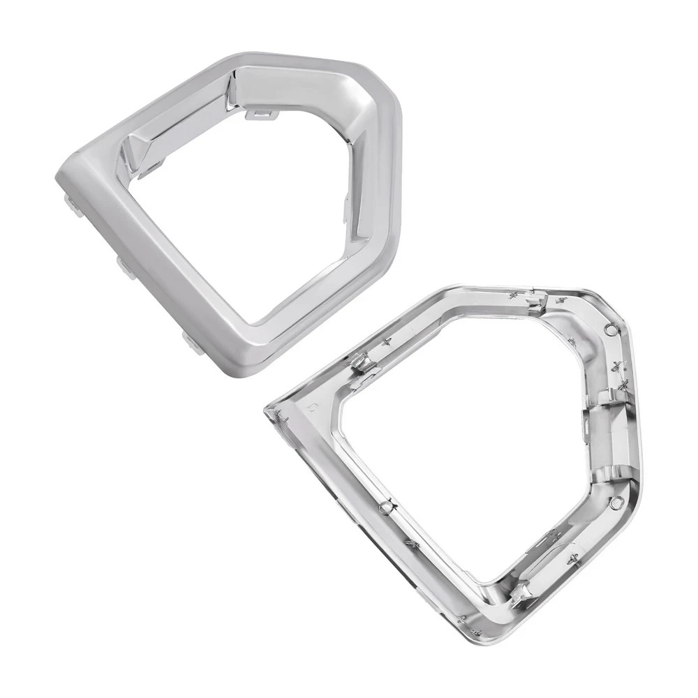Front Fog Light Bezel Chrome Covers For 2019-2021 Sierra Denali SLT AT4 Excl SLE