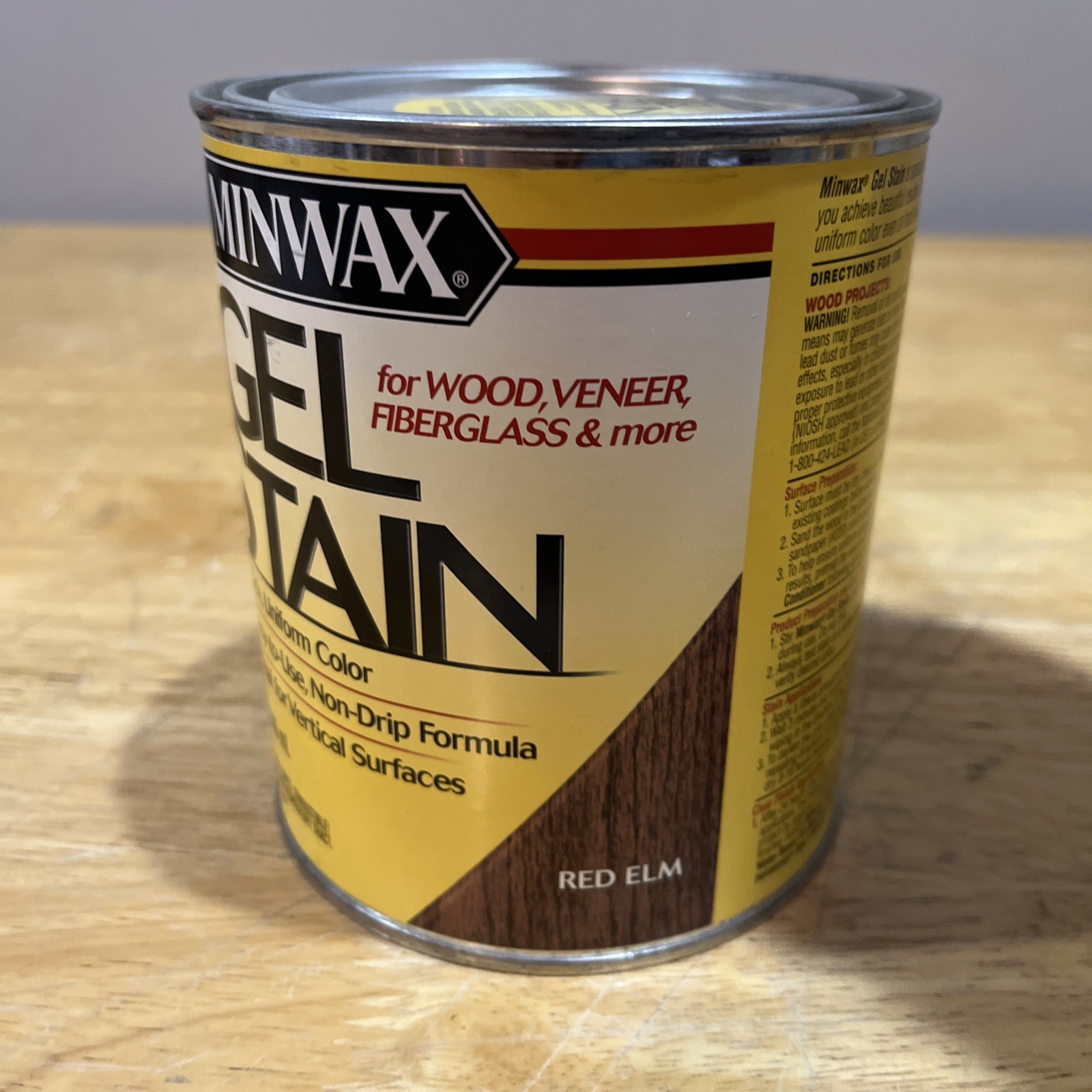 Discontinued Minwax Interior Wood Gel Stain RED ELM 609 – 1 Qt (32 fl oz) – NEW
