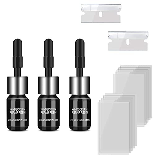 3 Pcs Windshield Crack Repair Kit, Automotive Glass Nano Repair Fluid