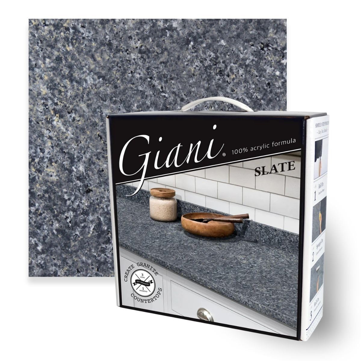 Granite Countertop Paint Kit – 100% Acrylic Slate Finish, Easy DIY Home Upgrade