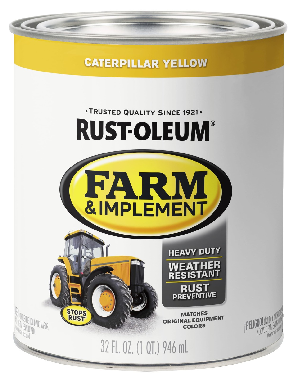 Rust Oleum Caterpillar Yellow Paint Pack Of 2 Quart Farm Equipment Coating