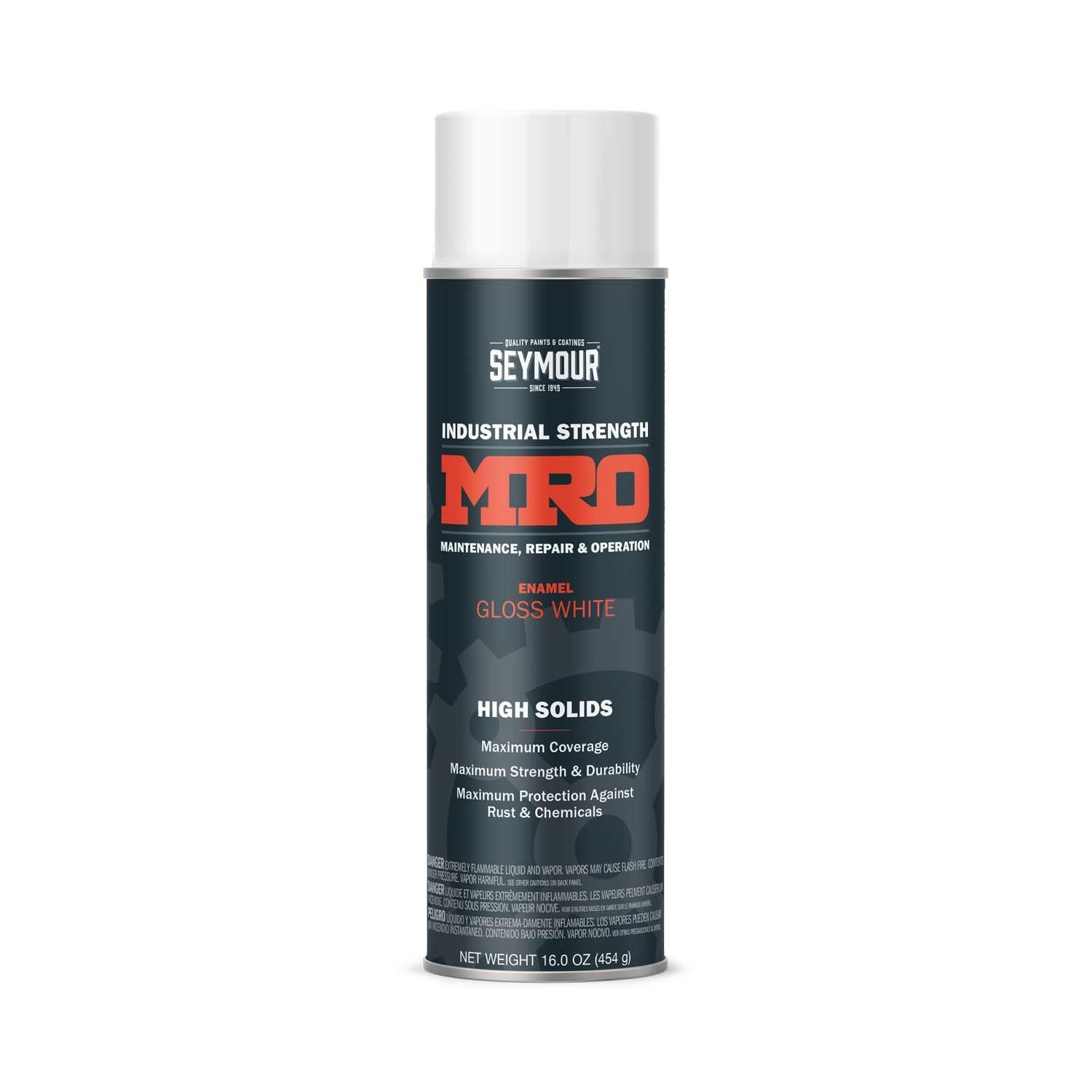 620-1413 Industrial MRO High Solids Spray Paint, Gloss White 16 Ounce (Pack o…