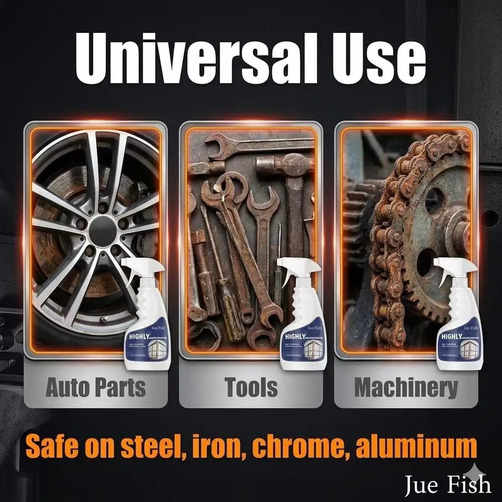 Heavy Duty Rust Remover Spray Fast Acting Rust Dissolver & Anti-Rust Coating for