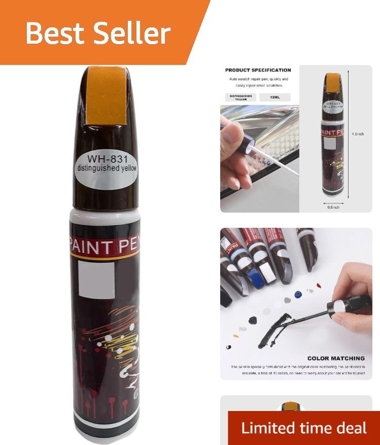 Durable Yellow Car Touch-Up Paint Pen – Ultimate Solution for Vehicle Scratches