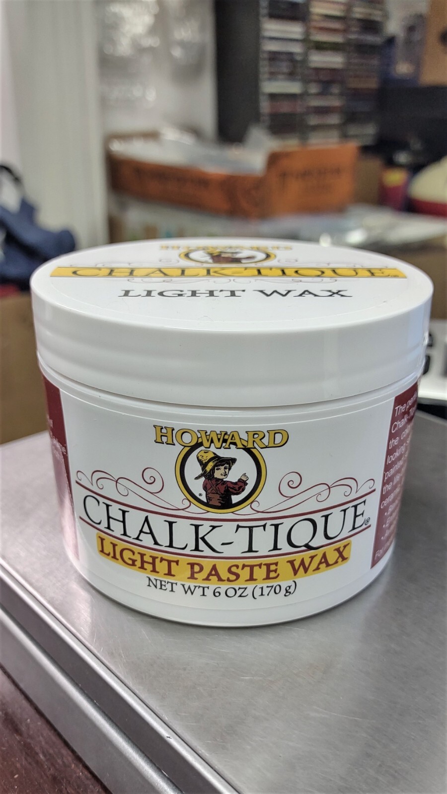 Howard Products Chalk-Tique Light Paste Wax – Soft Chalk Paint Wax 6oz CTWP01