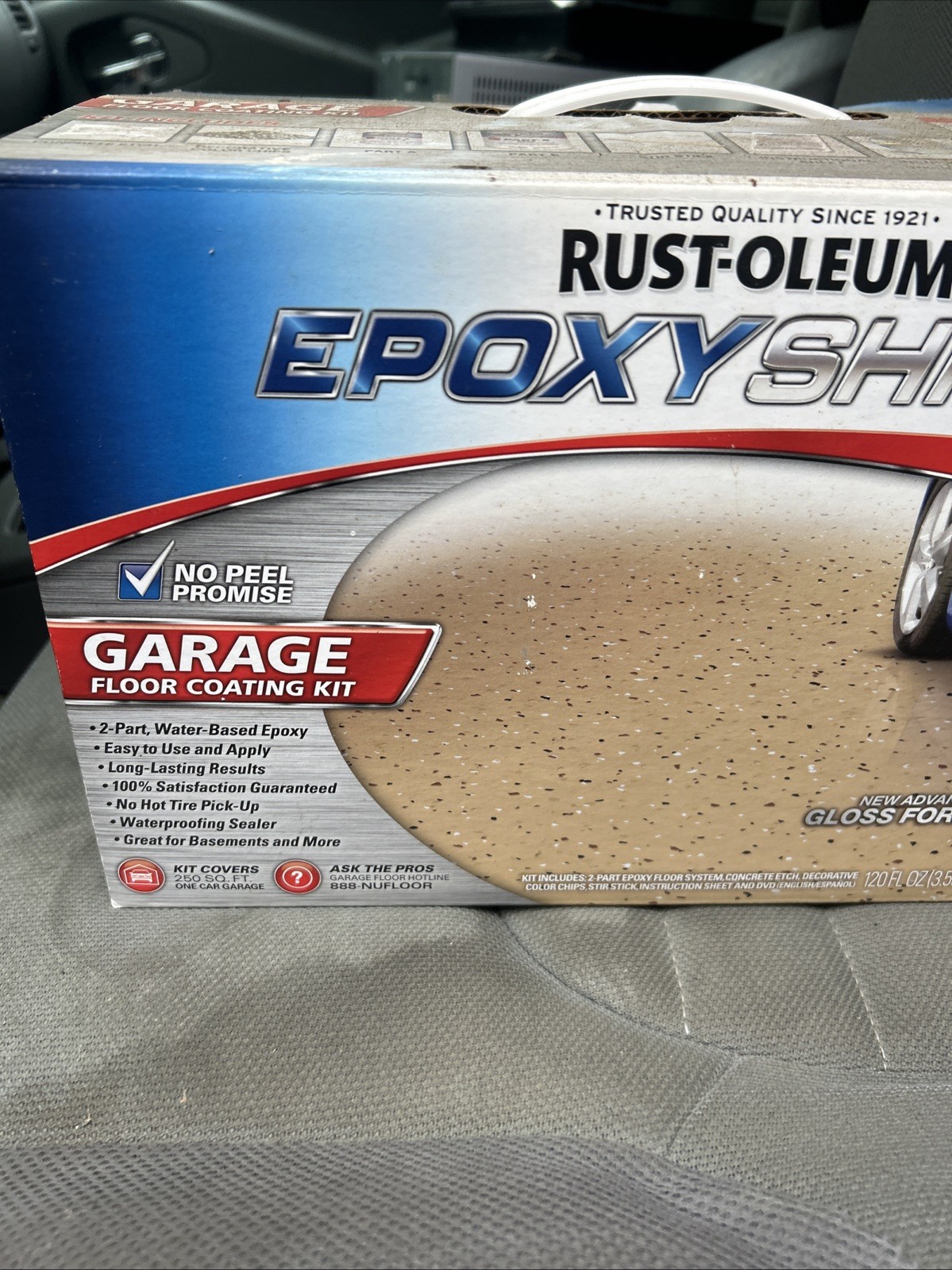 Rust-Oleum Epoxy Shield Garage Floor Coating – Gloss Gray, 1 Car (251965)