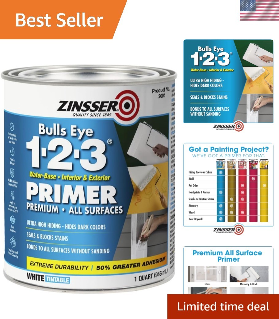 1 Quart Bulls Eye 1-2-3 Primer Sealer Stain Killer