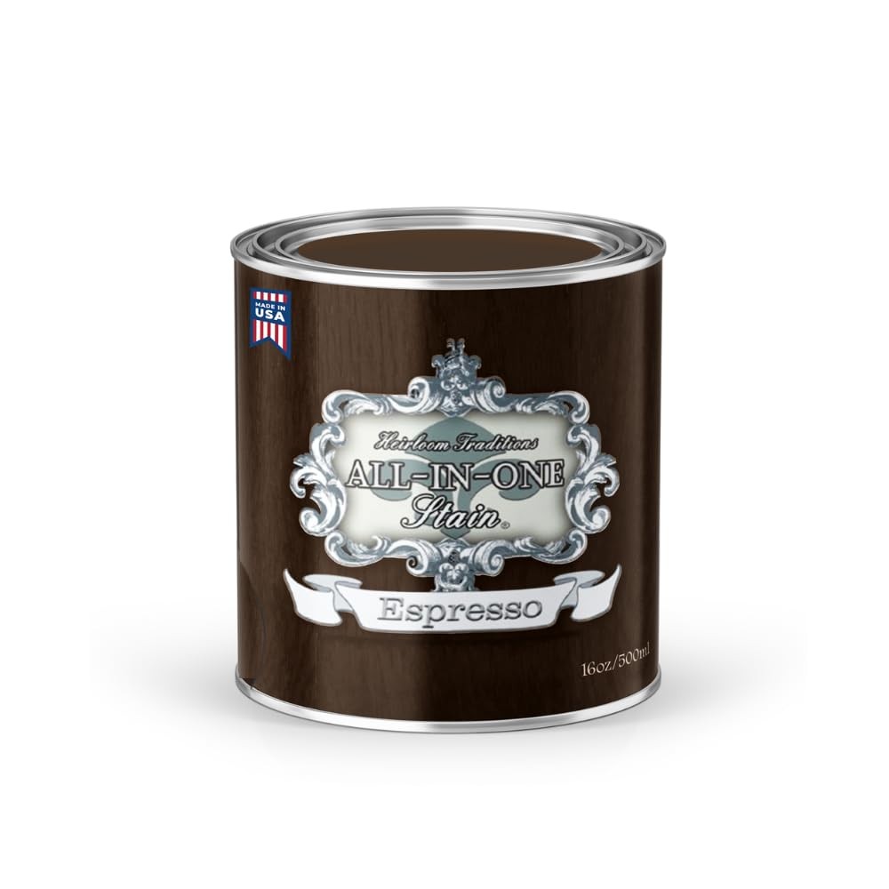 Heirloom Traditions All-in-ONE Gel Stain, Espresso (deep Brown), Pint – No Sa…