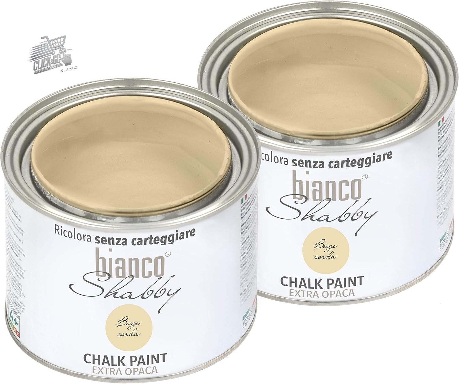 Chalk Paint Beige Rope: Shabby Chic Painting Extra Matte Furniture and Walls 2x500ml