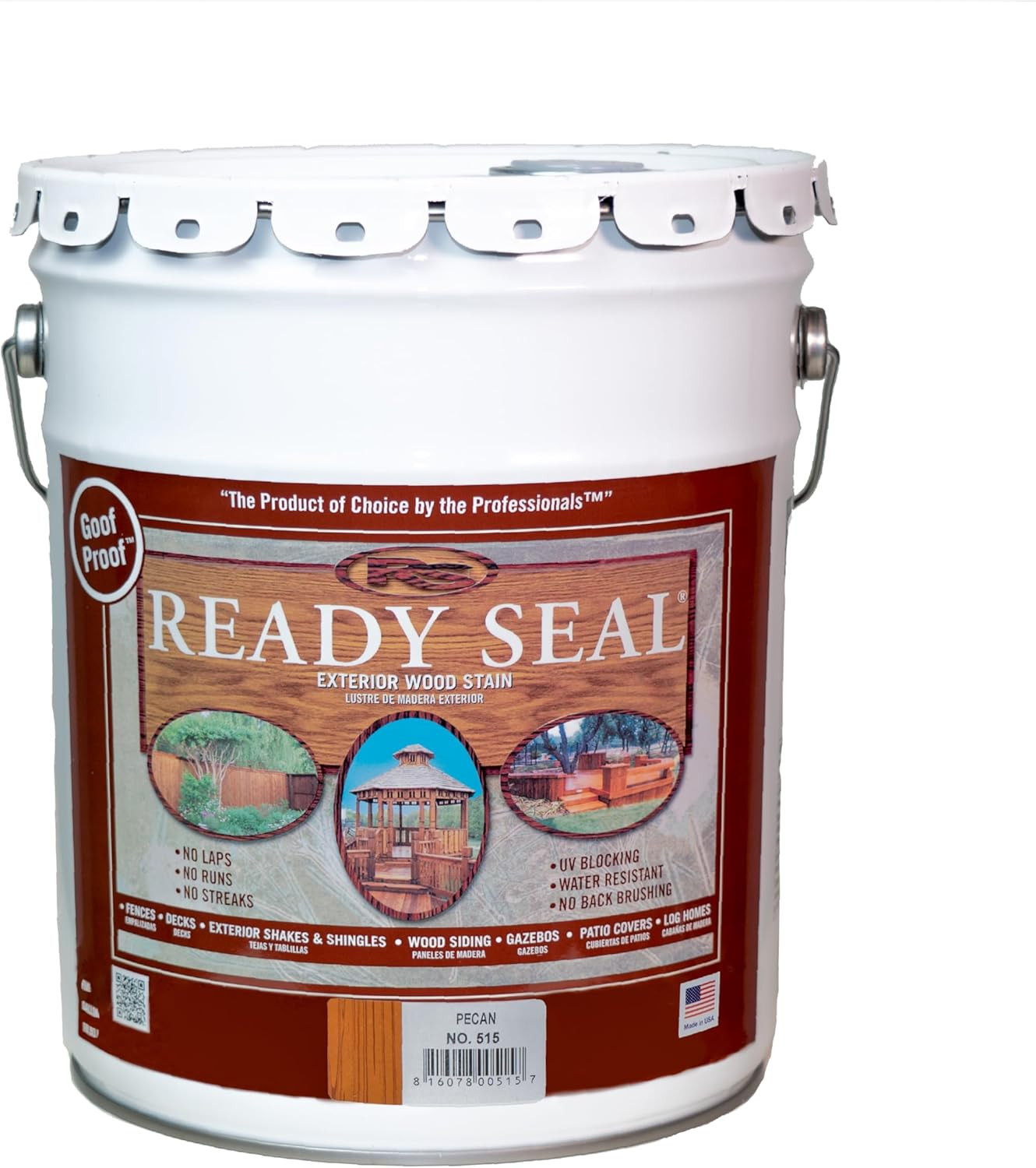 Professional Grade Pecan Wood Stain & Sealer – 5 Gallon Semi-Transparent