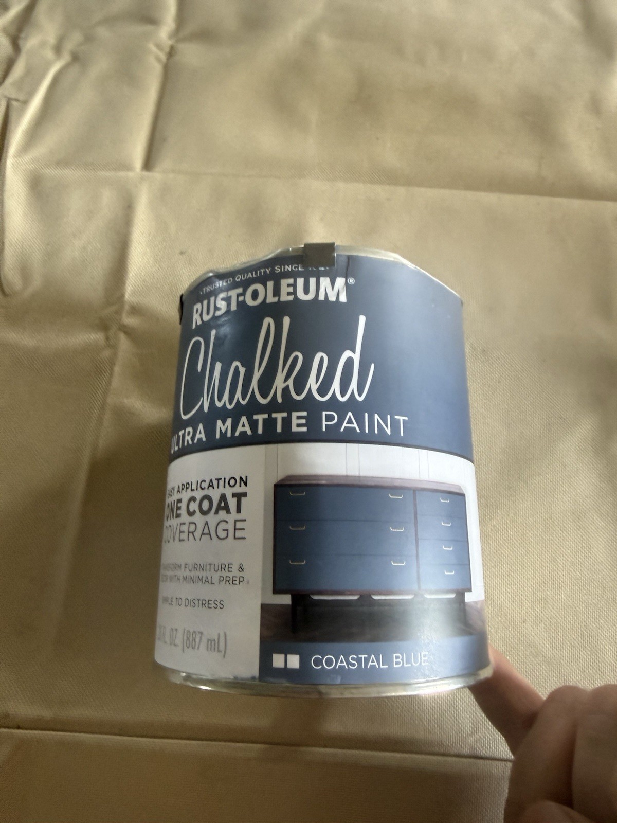 Chalked Matte Interior Topcoat Easy Apply Low Odor Durable Finish 1 Quart New