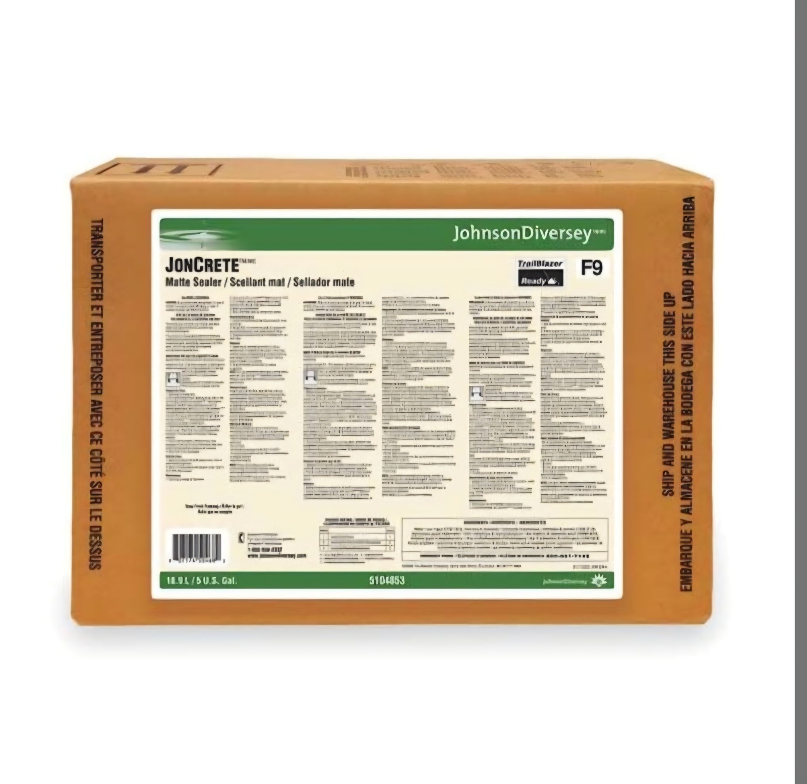 NEW Diversey JonCrete F9 Matte Acrylic Concrete Sealer 5 Gallon VOC Free