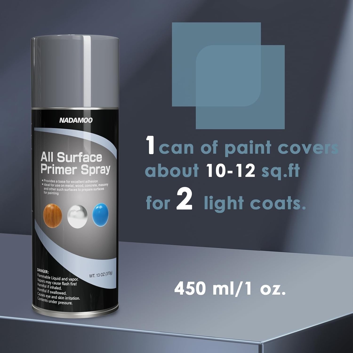 All Surface Primer Spray One-Part Epoxy Primer Matte Gray 4 Cans Enhance