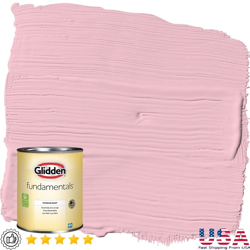 Low VOC Interior Paint Good Coverage Washable Pink Wall Paint Fast Drying 1Quart