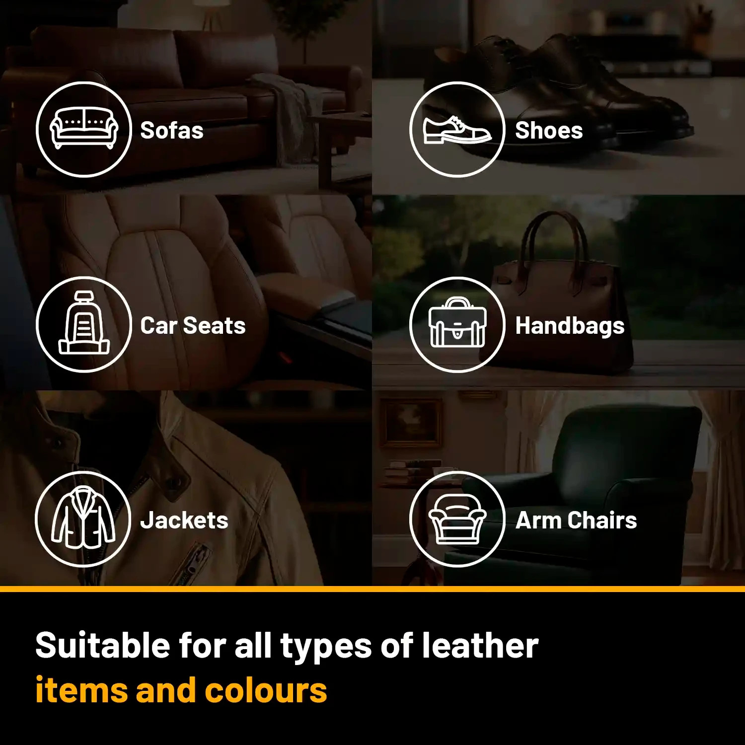 Leather Touch Up Paint for scratches, scuffs and small marks in 26 colours