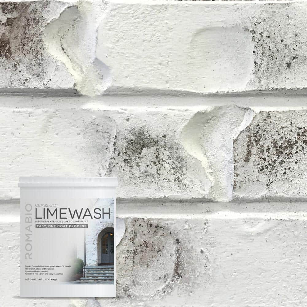 Bianco White Limewash Paint Interior/Exterior Nontoxic High UV Resistant