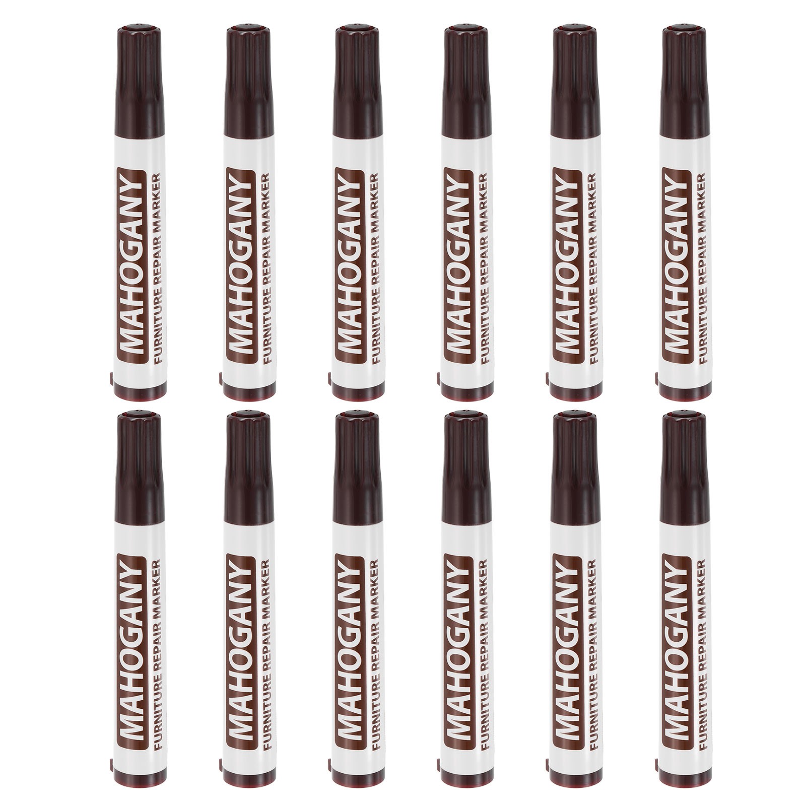 Furniture Repair Wood Markers, 12 Pcs Mahogany Touch Up Filler Sticks, Oil Based