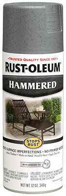 Rust-Oleum 7214-830 Stops Rust Hammered Spray Paint, Gray, 12-oz. – Quantity 1