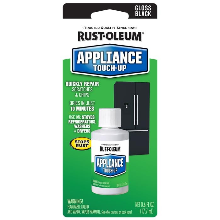 Rust Oleum Appliance Touch Up Paint 0.6 Fl Oz Pack Of 6 Glossy Black Repair P…