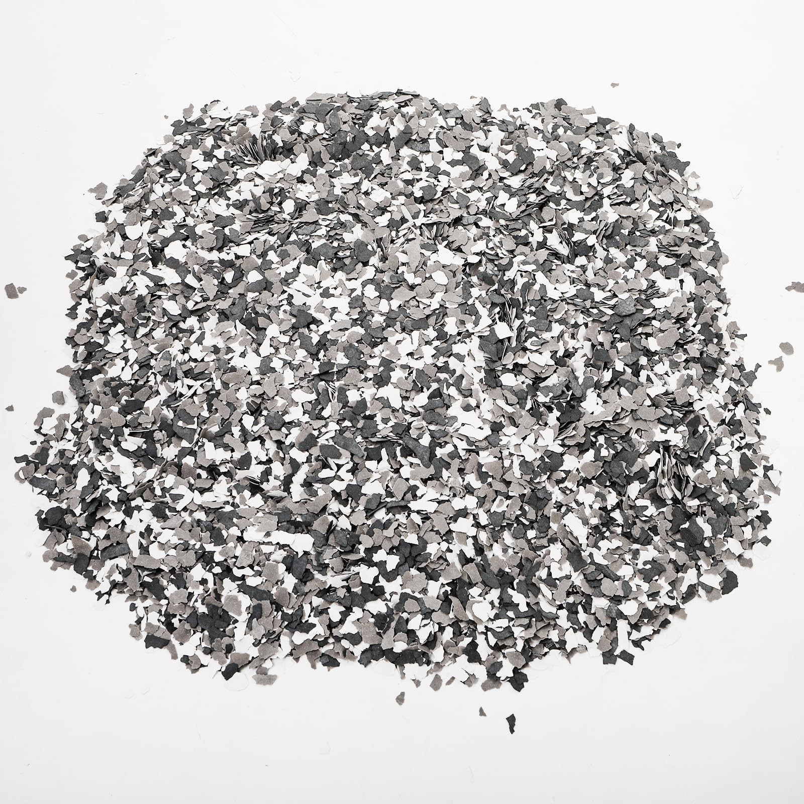 2Kg/4.4Lb Decorative Color Chips â€“ Gray, White & Black Epoxy Paint Flakes f…