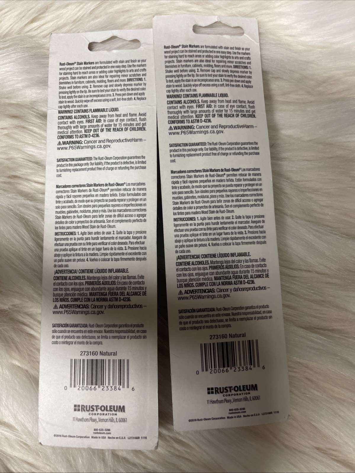Rust-OLEUM Stain Marker Touch Up Marker Natural NEW Wood Finish LOT OF 2