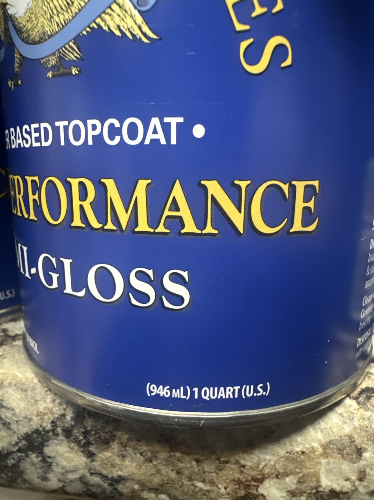 1 Quart Semi Gloss Polyurethane Household Varnish Durable Top Coat Interior Use