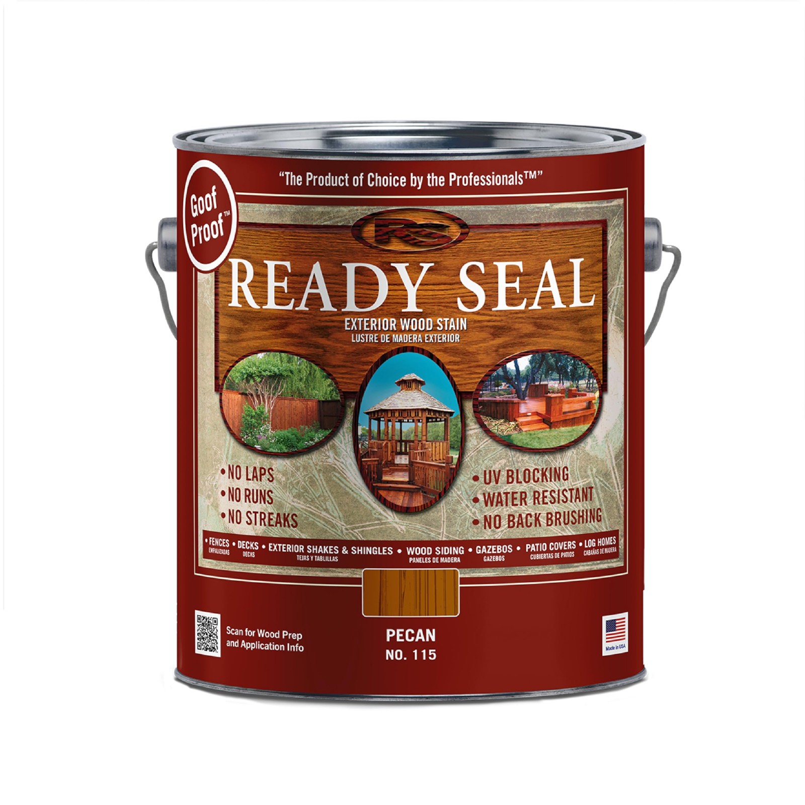 Ready Seal Exterior Wood Stain | Semi-Transparent Oil-Based 1 Gallon, Pecan
