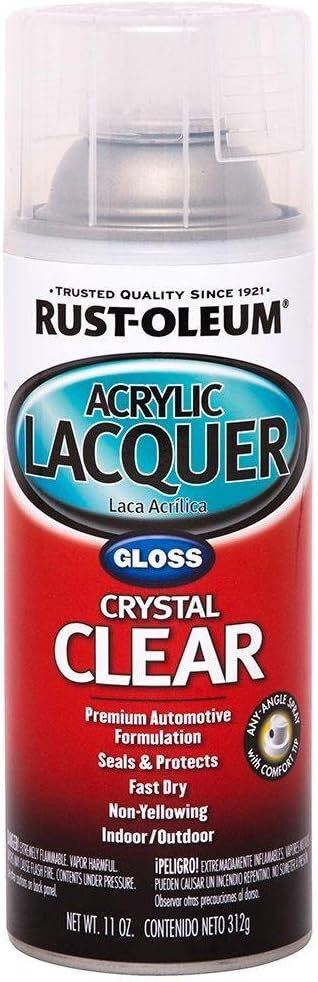 Rust-Oleum Automotive 253366 Acrylic Lacquer Spray, Clear Gloss, 11-Ounce. Fresh