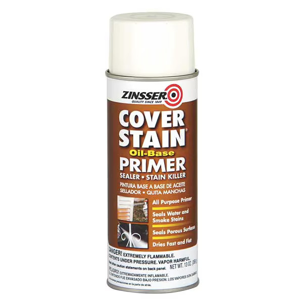 Zinsser Spray Primer . White, 16 oz Spray, Aerosol Can, Flat 3609 Zinsser 3609