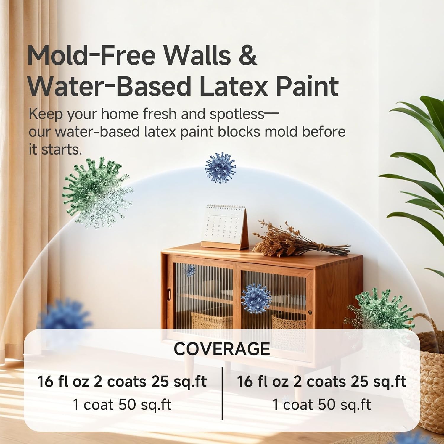 White Interior Exterior Wall Paint 16 Oz Acrylic Latex No Sanding Low Odor Quick