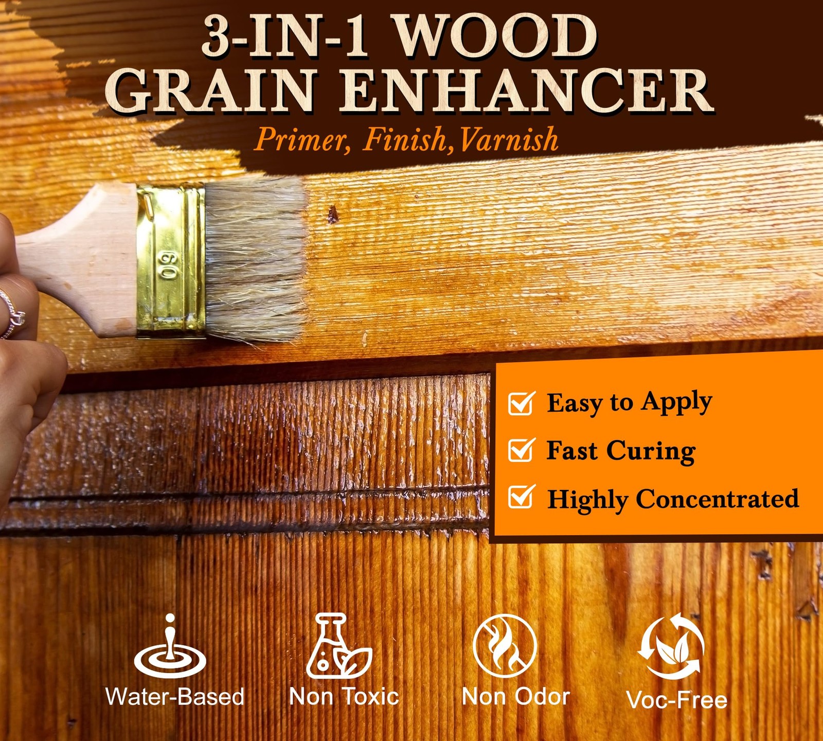 Wood Stain 8.5oz – Red Cherry | Water Based Furniture Stain & Wood Varnish fo…