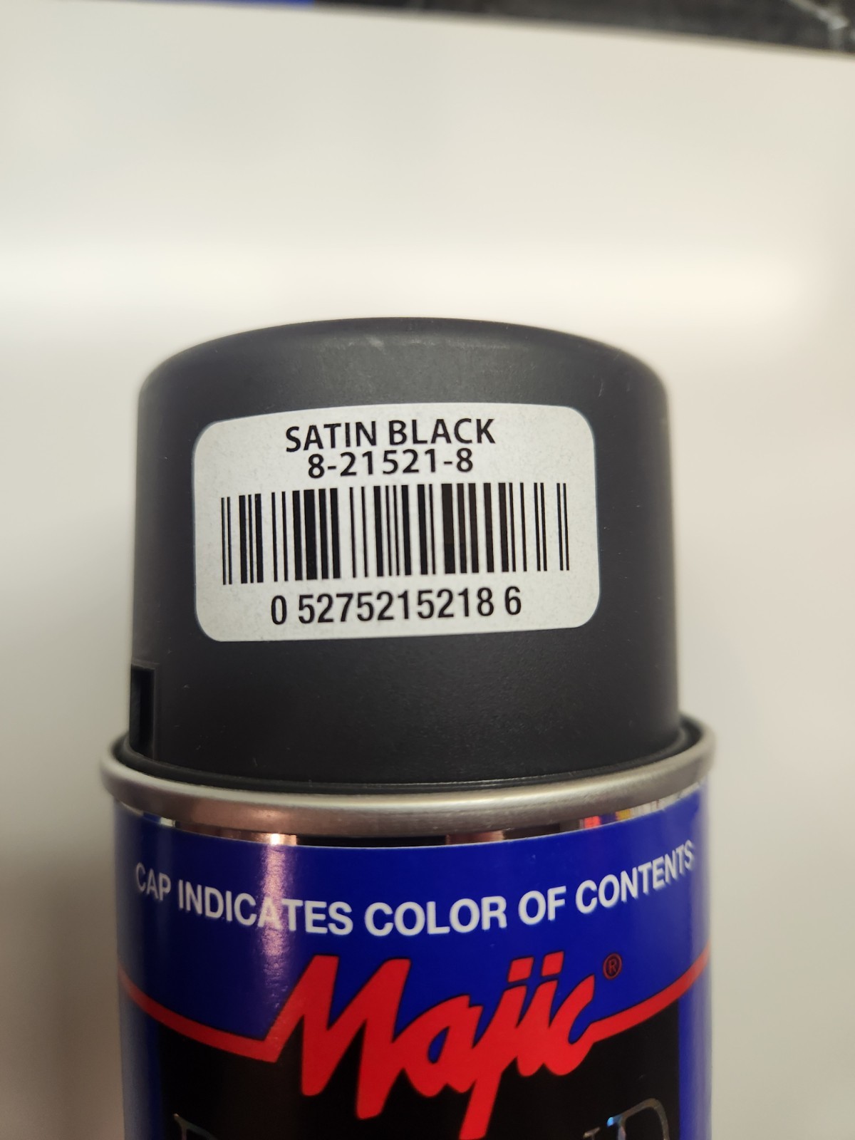Majic 8-21521-8 Diamond Hard 11 oz Can of Satin Black Spray Enamel Paint