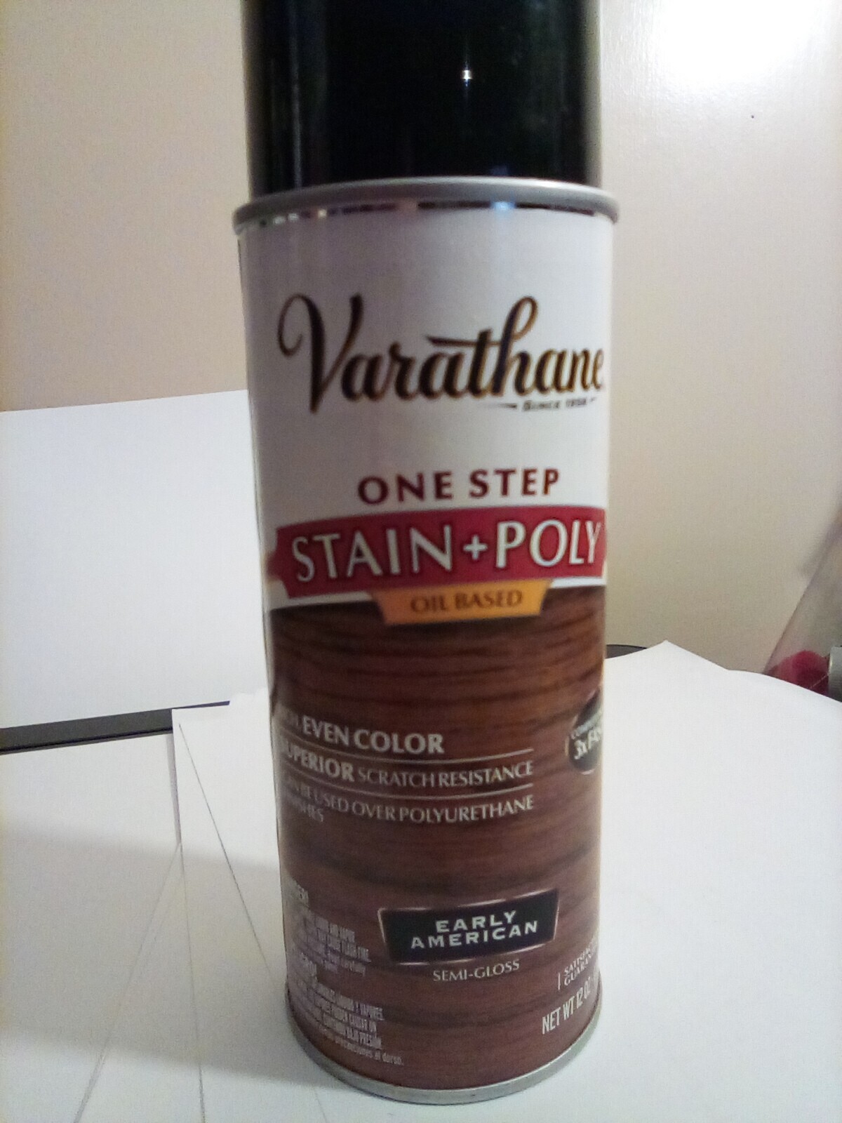 Varathane ~ EARLY AMERICAN ~ Wood Stain + Poly 12 oz Semi Gloss FREE SHIP
