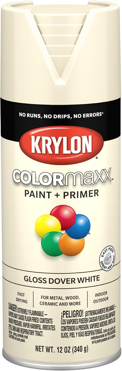 Dover White Spray Paint Krylon Indoor Outdoor Gloss