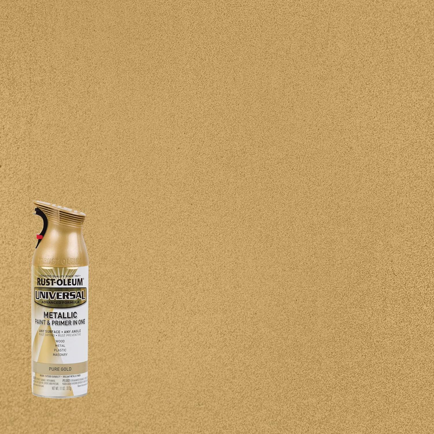 245221 Universal All Surface Metallic Spray Paint, 11 Oz, Pure Gold